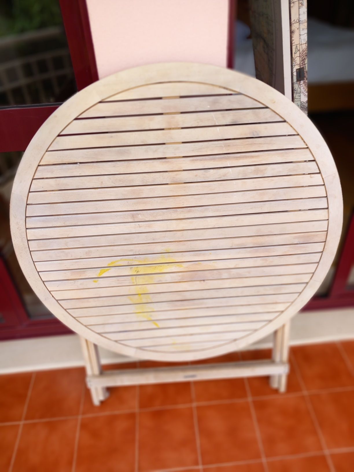 Mesa de exterior/jardim madeira NATERIAL SOLIS ORIGAMI D90CM ACACIA