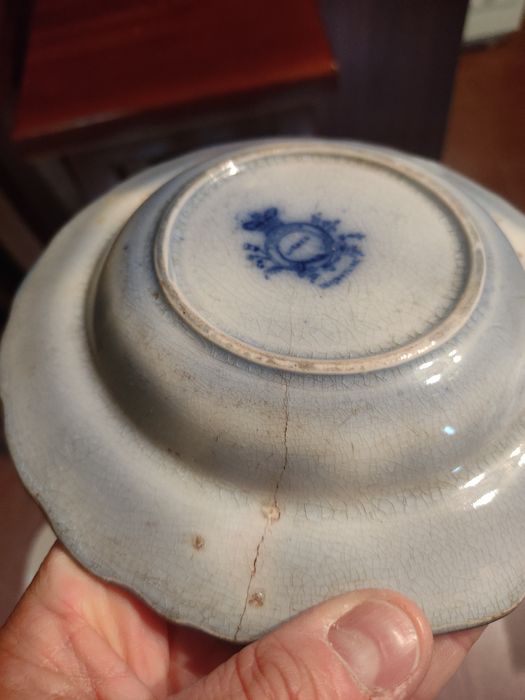 Prato Kirkee em faiança Inglesa da J. Meir & Son do Séc XIX