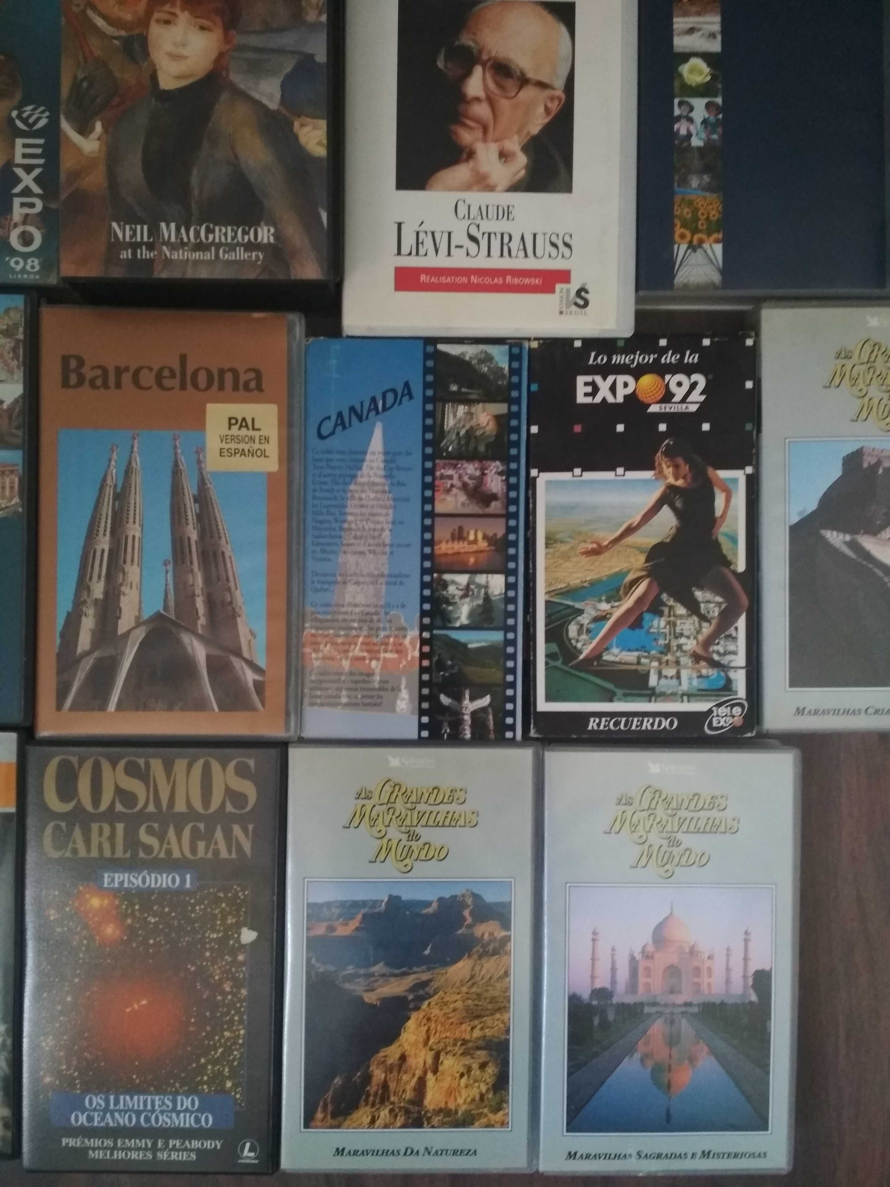 Cassetes VHS originais algumas ainda fechadas