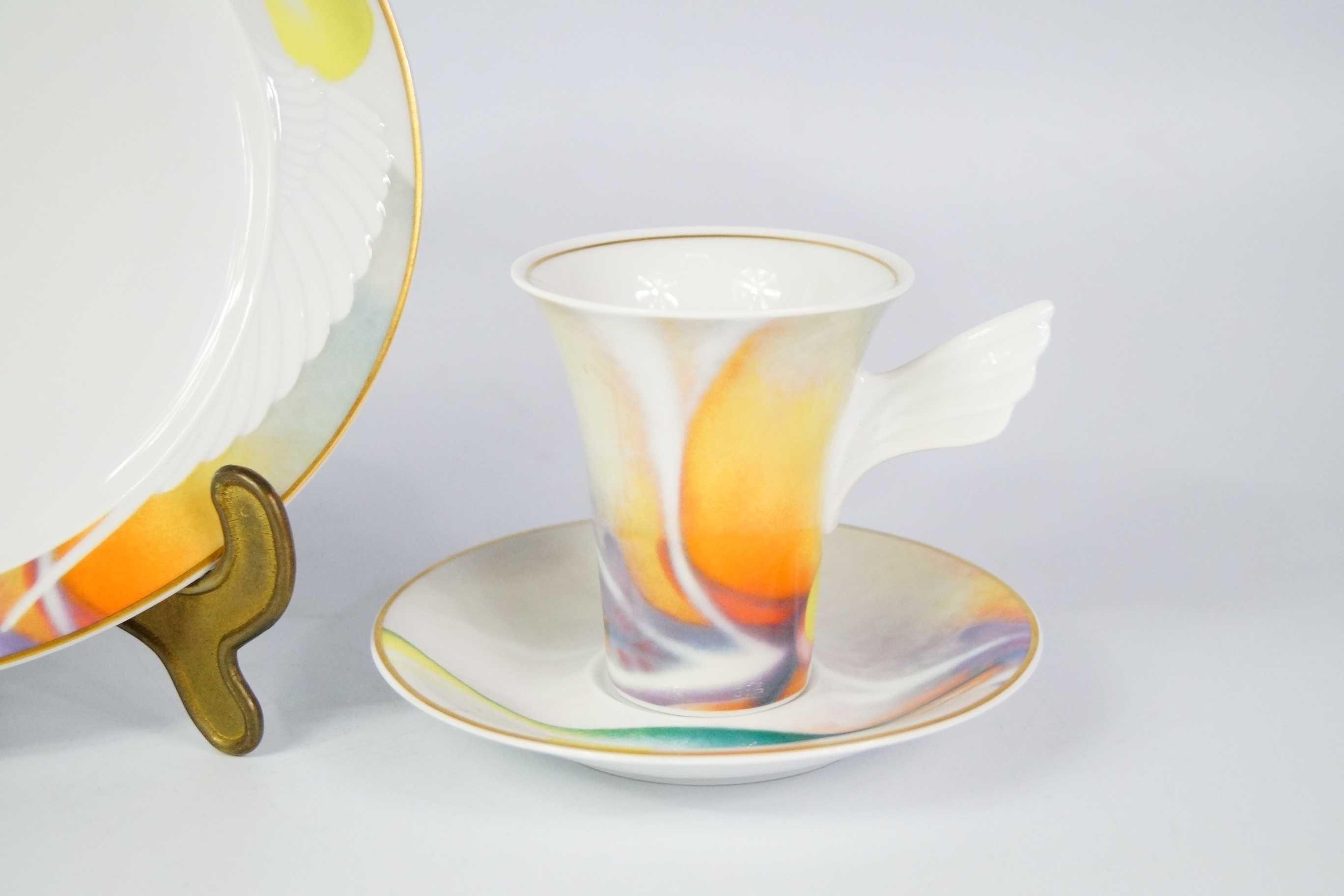 Rosenthal Mythos Versace filiżanka trio zestaw śniadaniowy kawa