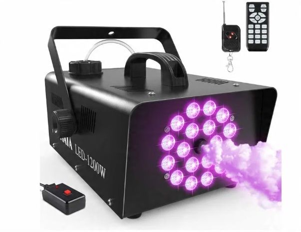 Maszyna do dymu, 1200W maszyna do dymu z 18 diodami LED RGB
