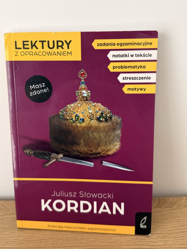 Lekura szkolna Kordian z opracowaniem