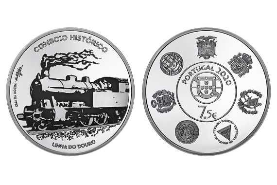 2020 – Moeda Prata PROOF 7,50€ – Comboios Históricos