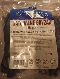 Przysmak dla psa, Skóra wołowa z futrem Petmex, naturalne gryzaki