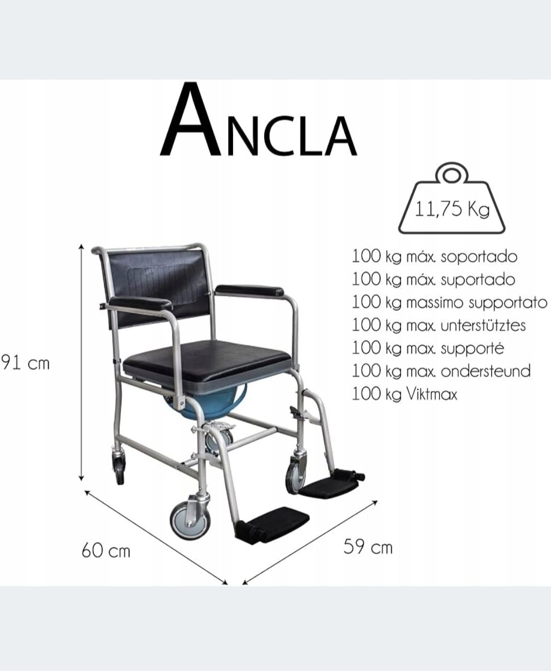 Wózek inwalidzki Mobiclinic Ancla