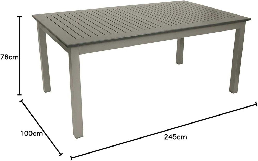 Stół aluminiowy DEGAMO BAJAZZO 175/245x100cm