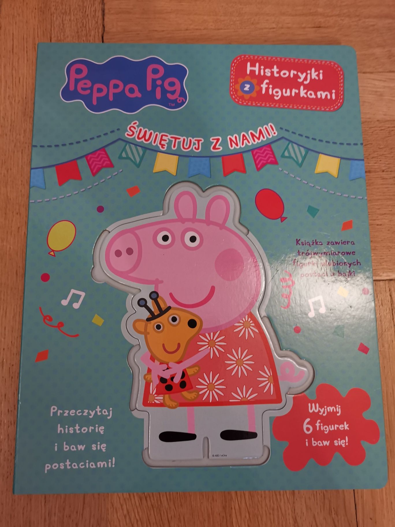 Książka Świnka Peppa Pig Historyjki z figurkami Świętuj z nami.