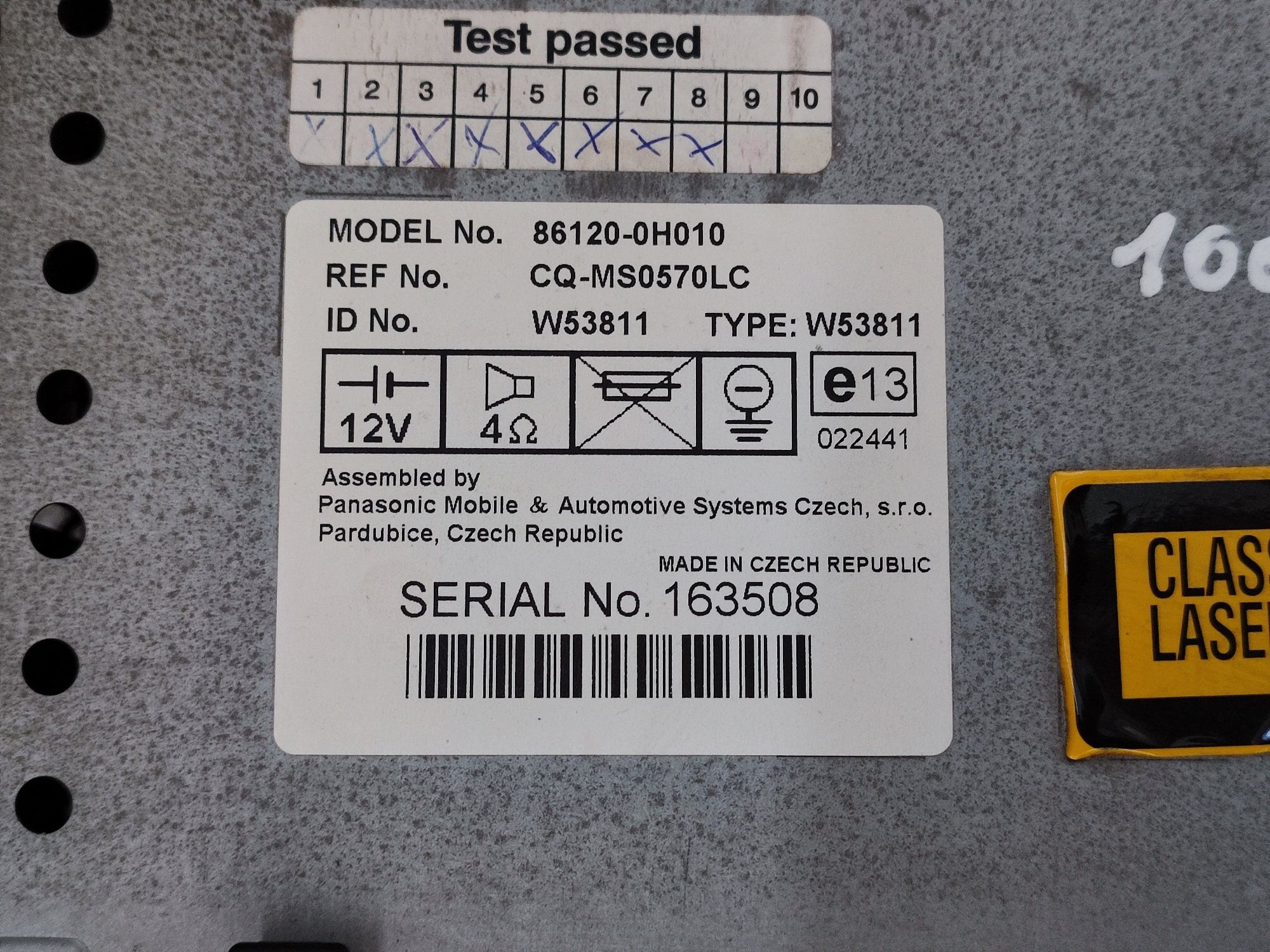 Toyota Aygo I 05-08r radio samochodowe