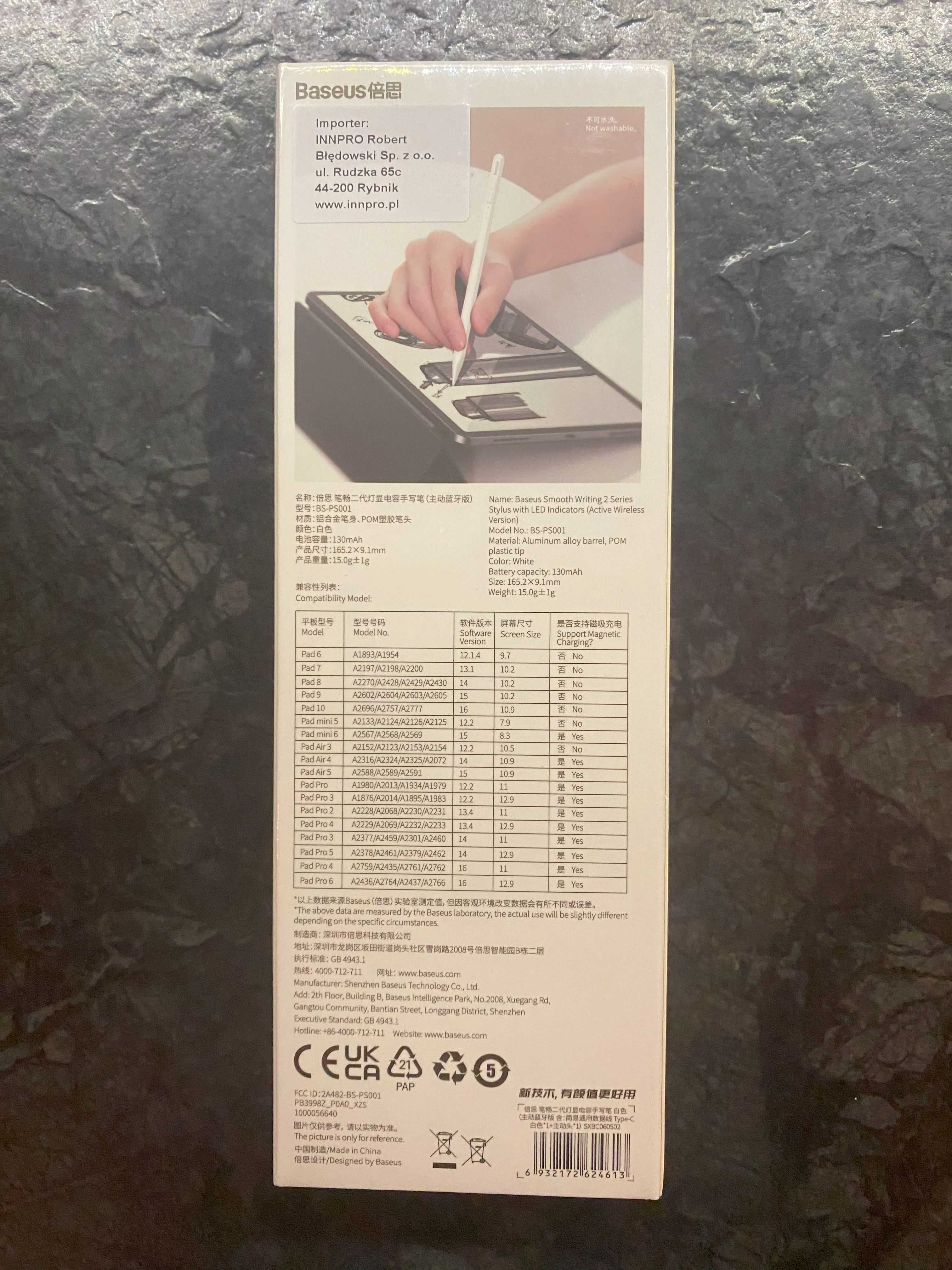 Baseus Pojemnościowy Smooth Writing 2 z wskaźnikiem baterii - NOWY