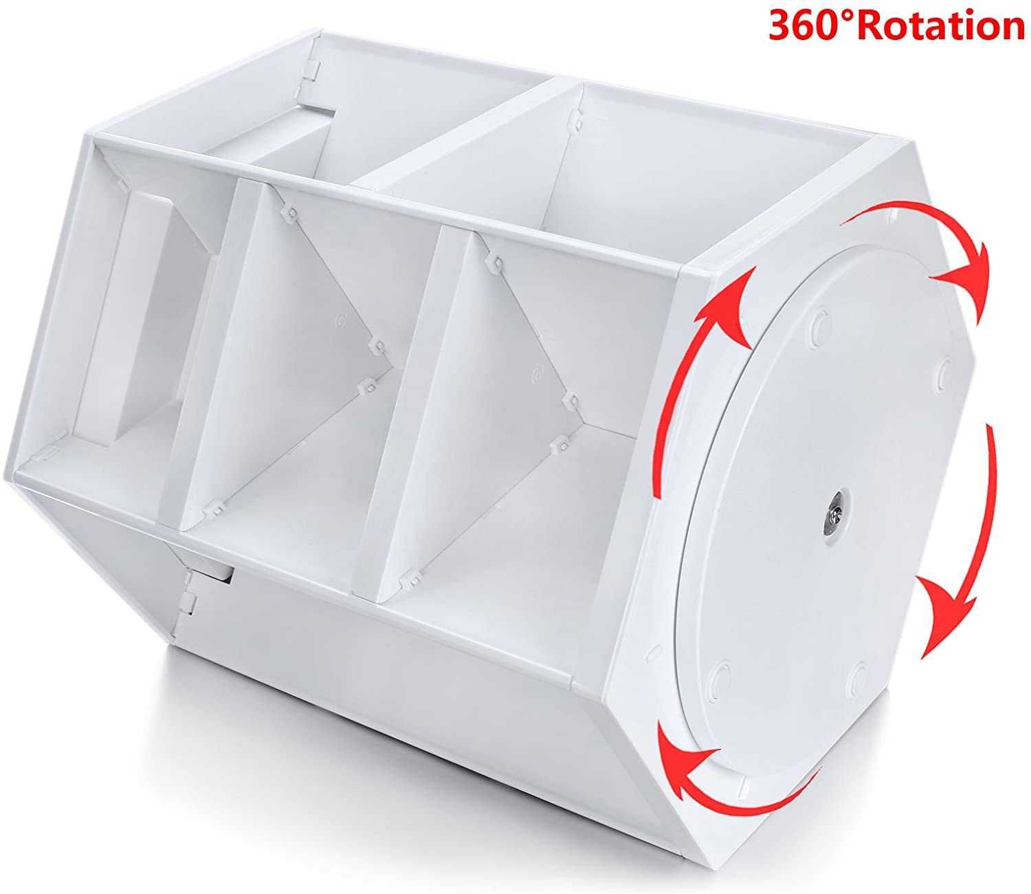 organizer biały obrotowy na kosmetyki kredki