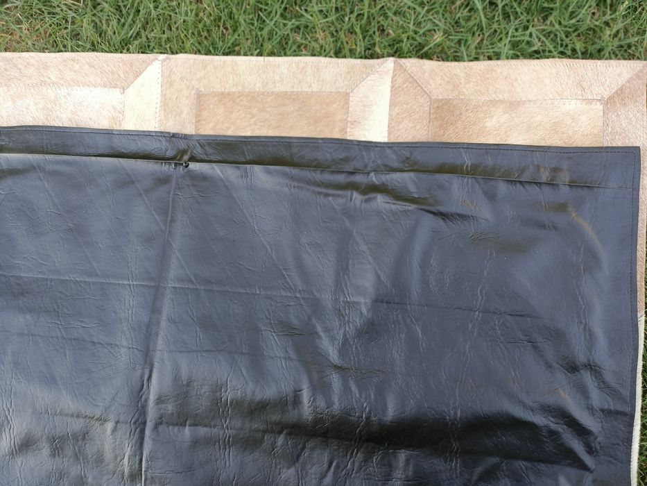 Duży dywan skóra bydlęca patchwork