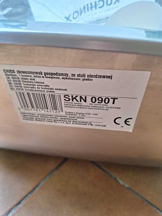 Zlewozmywak gospodarczy 55x45 ze stali nierdzewnej