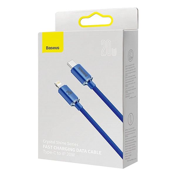 Kabel Baseus CAJY Lightning - USB-C PD 20W 480Mb/s 1,2m - niebieski