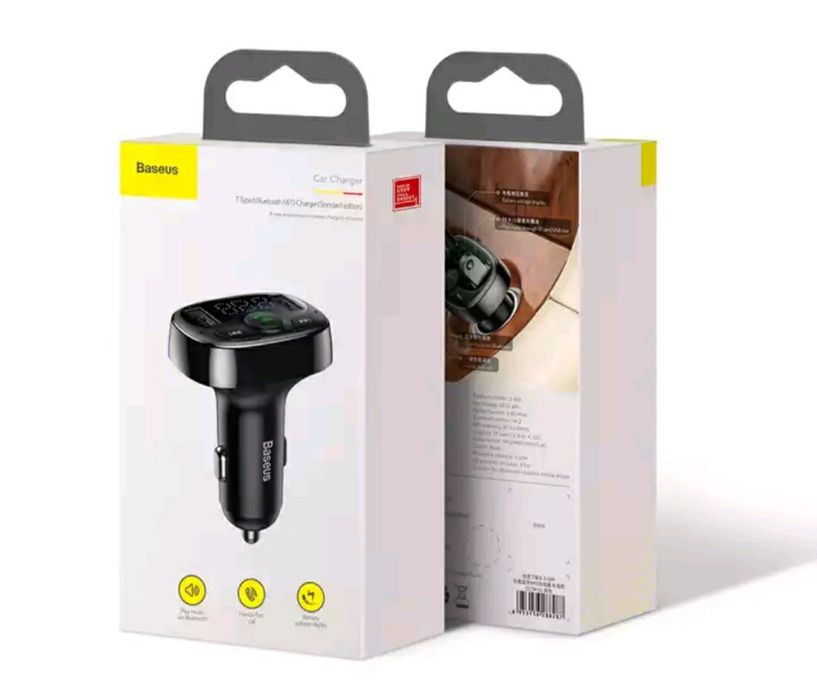 Трансмиттер Baseus T S-09A FM MP3 TF автозарядное громкая связь roidmi