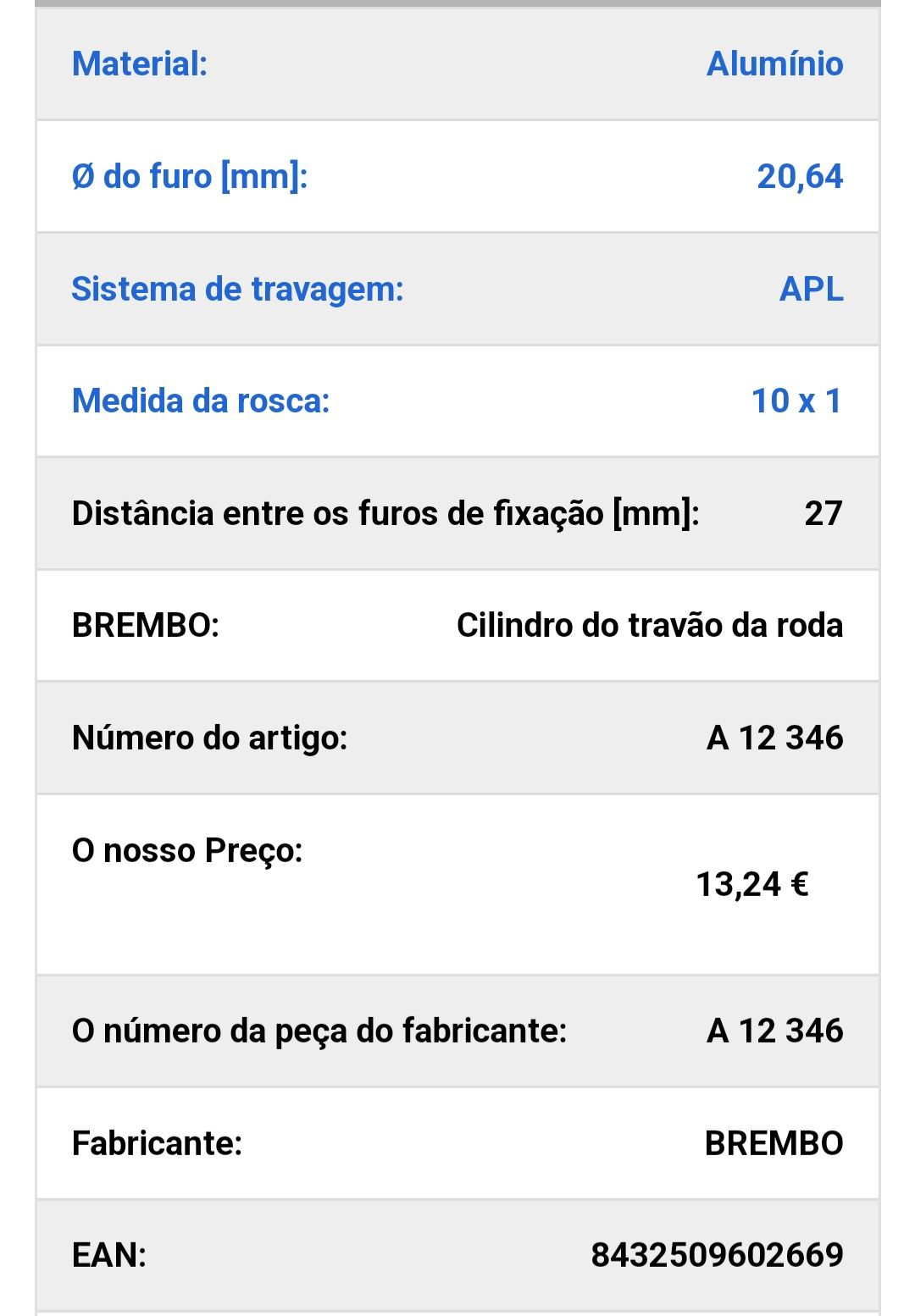 Jogo de maxilas de travão Textar de marca Fiat