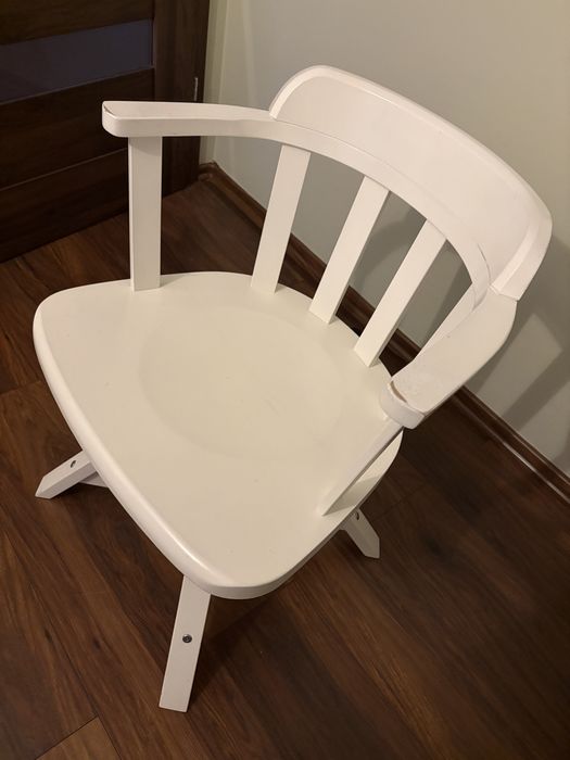 Krzesło obrotowe białe FEODOR z Ikea z regulacją wysokości