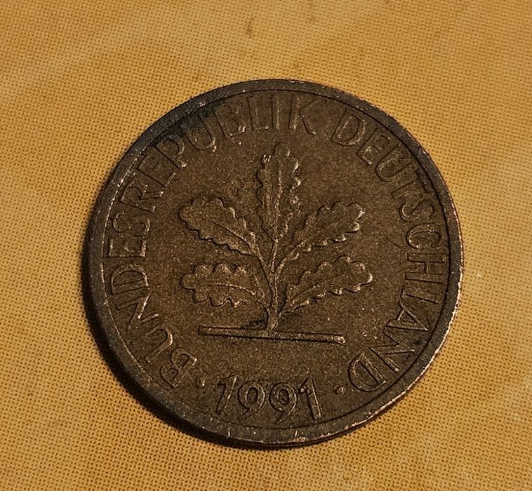 Niemiecki 1 pfennig 1991r.