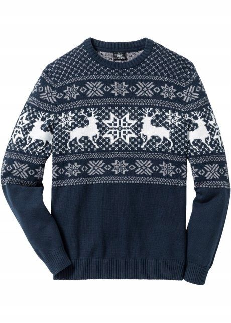 B.P.C sweter męski w norweski wzór r.XXL