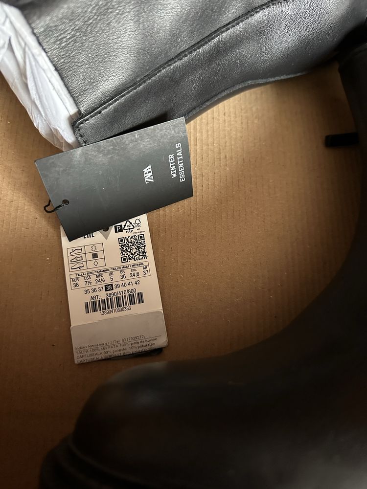 Нові шкіряні черевики ( ботинки, челсі , чоботи ) Zara 36 38 39 41