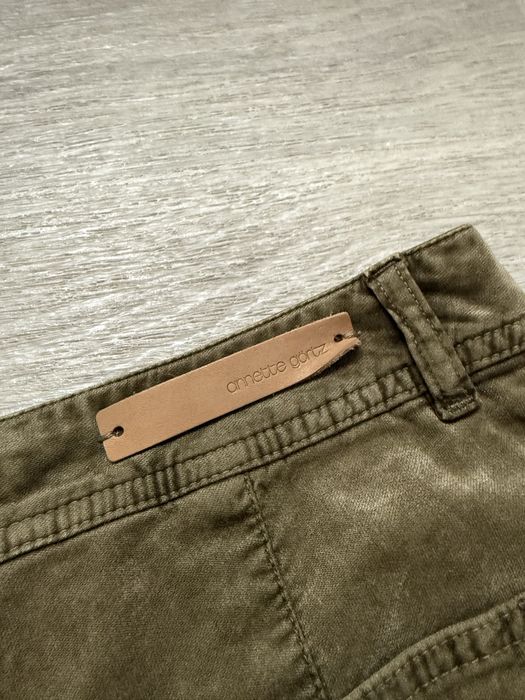 Жіночі штани брюки annette gortz хл розмір велюрові штани хакі колір