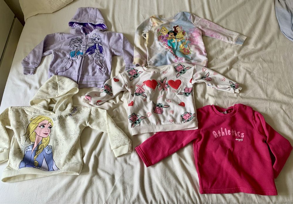 Paczka 5 bluz dla dziewczynki 3-4 latka