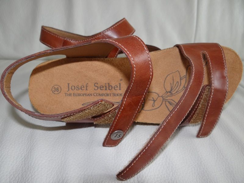 JOSEF SEIBEL Skórzane nowe beżowe sandały 36/23,5 cm