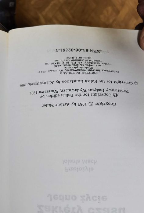 Arthur MILLER Zakręty czasu, PiW 1987
