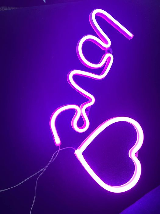 Zestaw neon napis LOVE nowy
