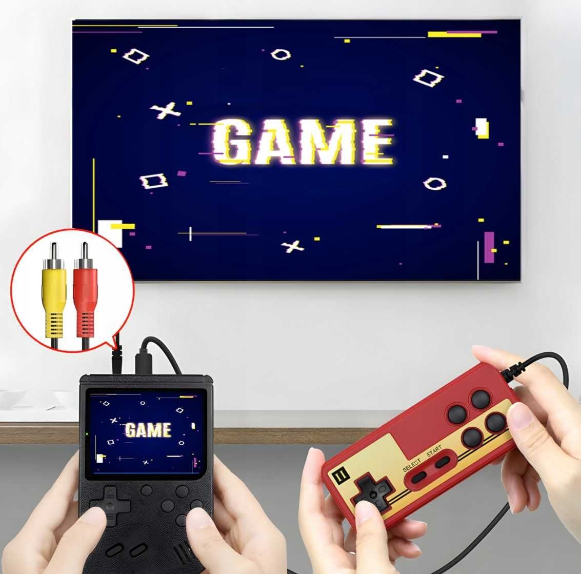 Przenośna MINI KONSOLA retro 400 gier gameboy + DODATKOWY PAD gra