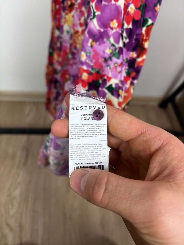 Kolorowa Sukienka Reserved Artystyczna Bohema