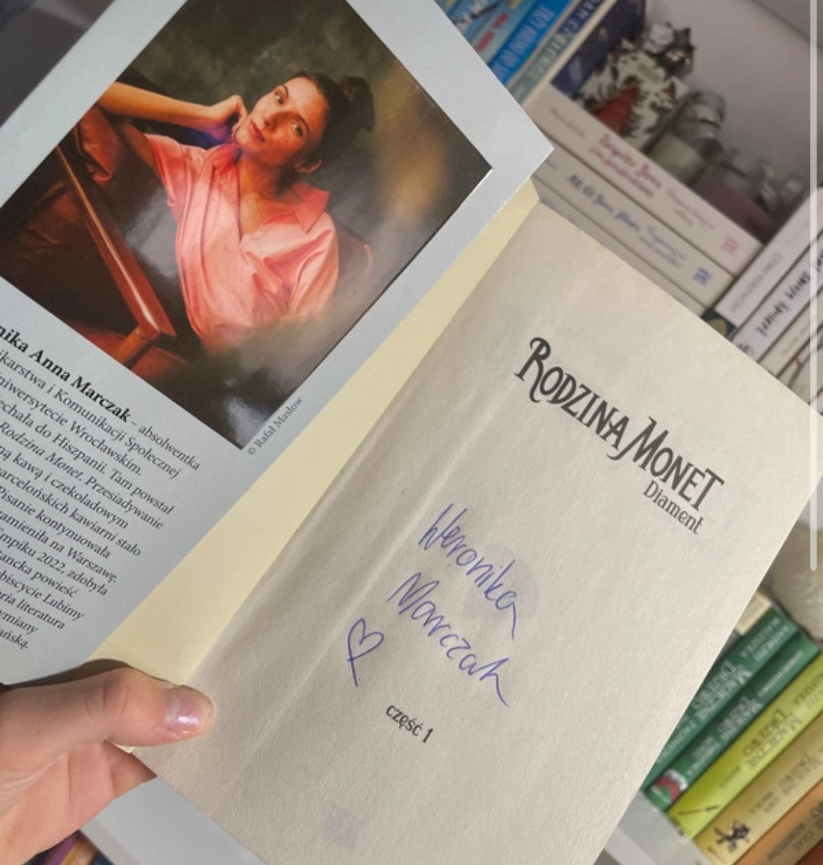 Rodzina Monet diament z autografem weroki marczak