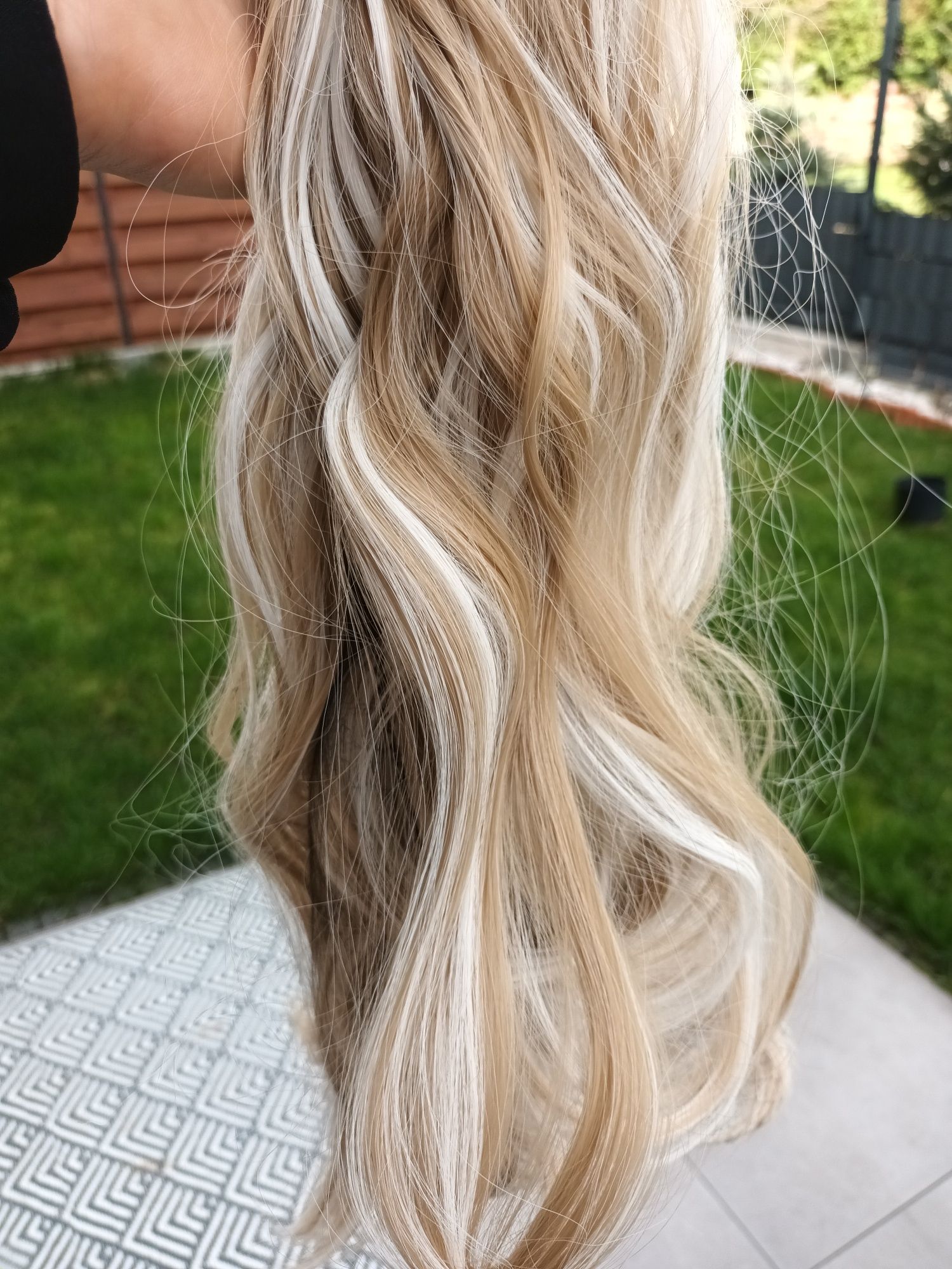 Wlosy syntetyczne clip in blond balejage