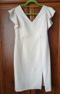 Sukienka kremowa rozmiar M 36 38, chrzest, komunia, ślub