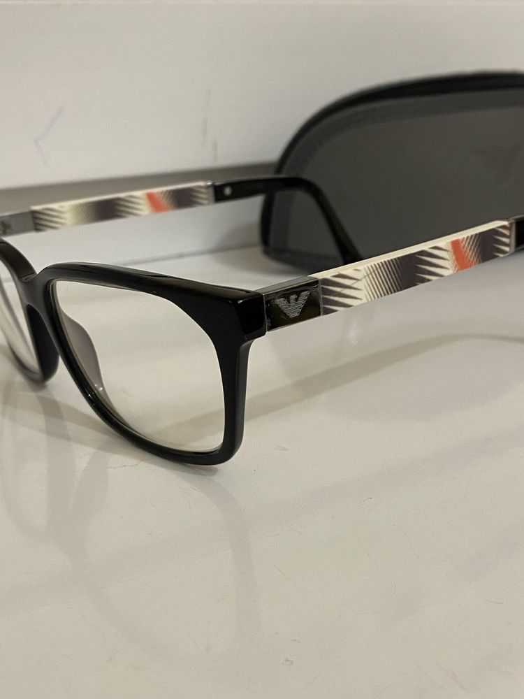 Okulary dziecięce Oprawki emporio armani z etui i chusteczką swag y2k