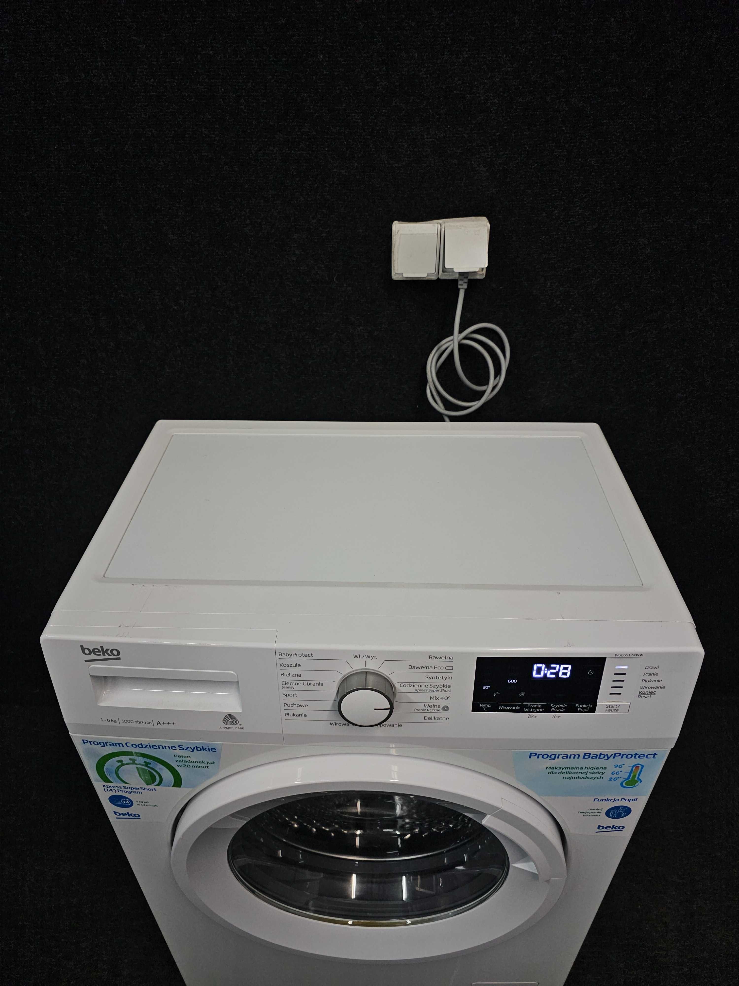 Doinwestowana SLIM Pralka BEKO 6kg/1000obr /A+++/Transport / Gwarancja