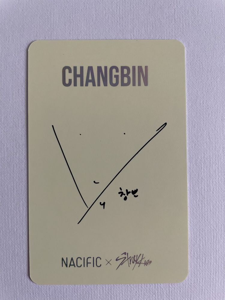 Changbin photocard Nacific Stray Kids