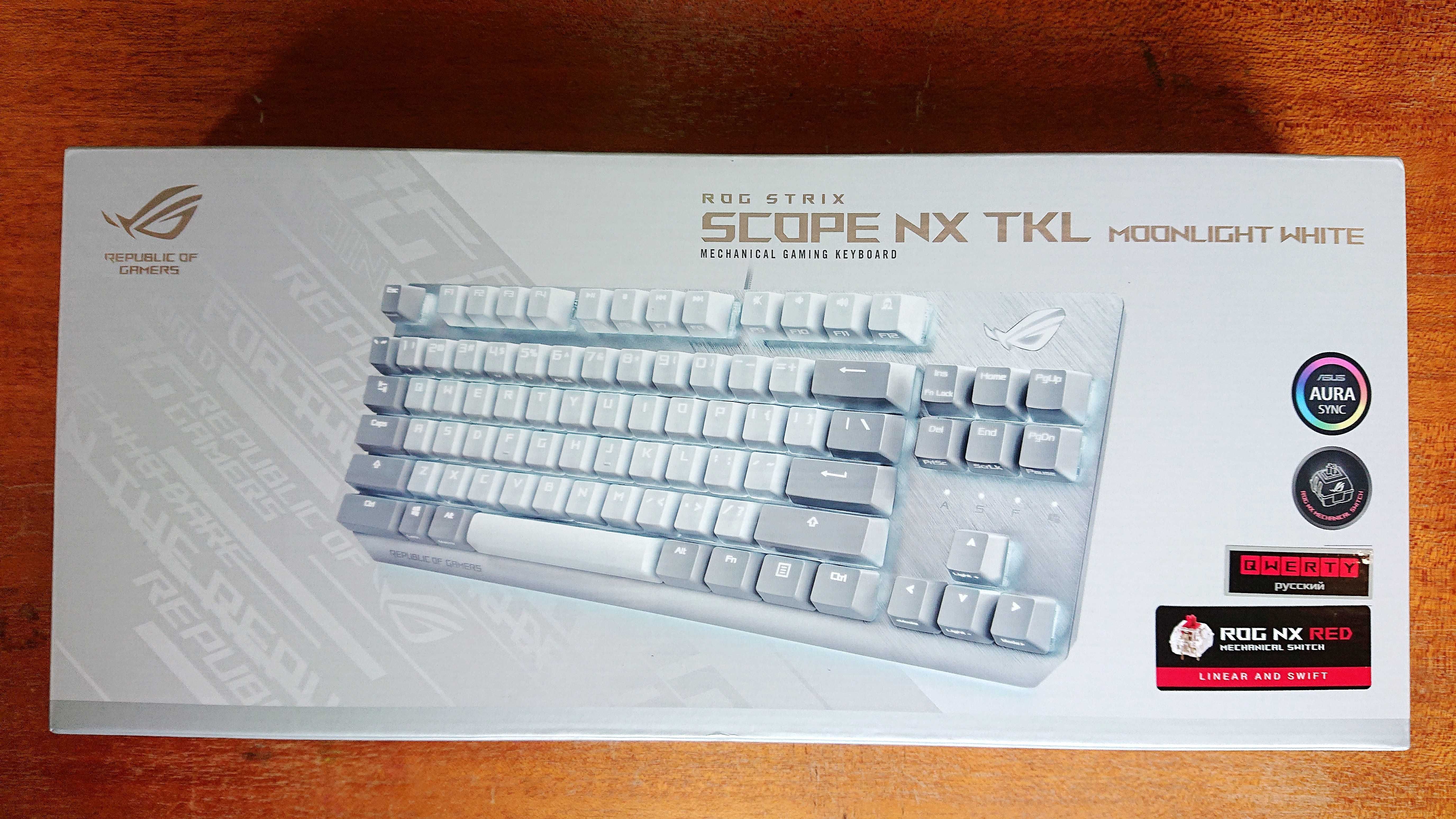 НОВА механічна ігрова клавіатура ROG Strix Scope NX TKL MoonlightWhite