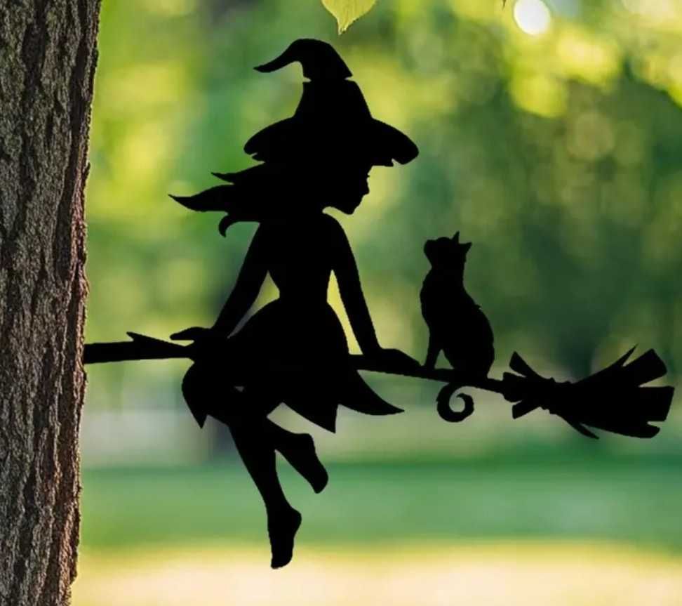 Zestaw metalowych wiszących ozdób ogrodowych, trzy rodzaje