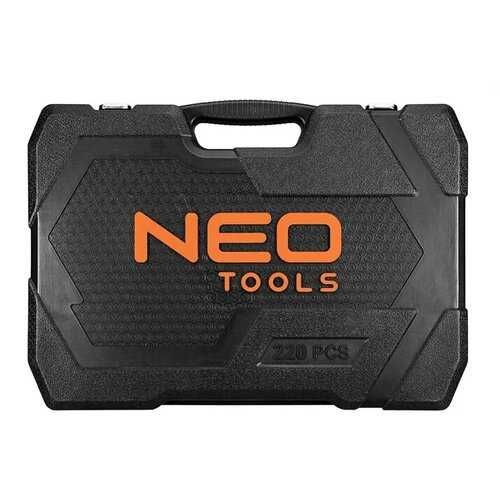 Zestaw kluczy NEO TOOLS walizka 220 ELEMENTÓW  1/2", 3/8", 1/4" 10-220