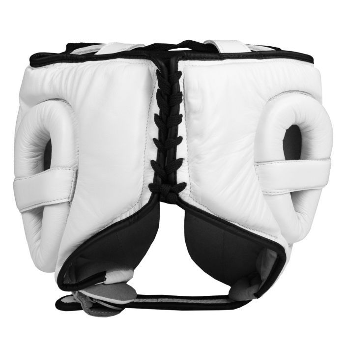 Боксерский Шлем TITLE Boxing Leather Headgear Белый Шолом