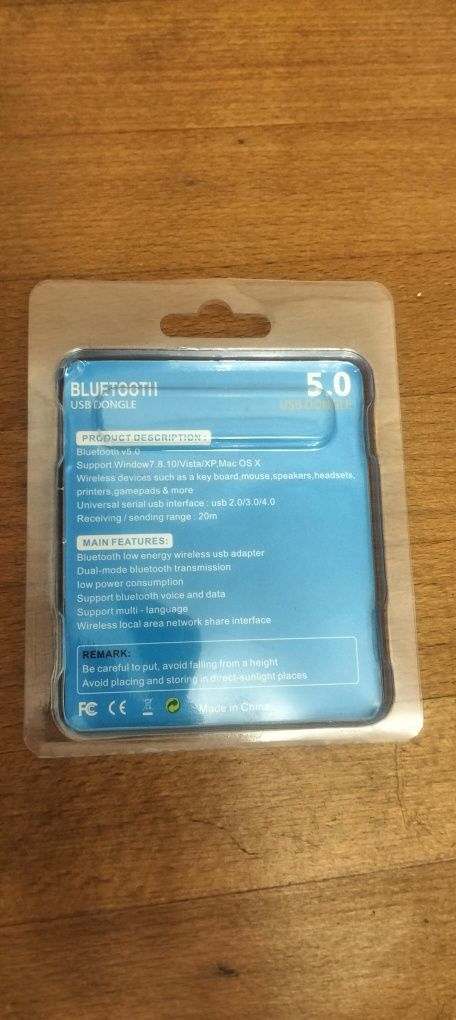 USB Bluetooth 5.0 Dongle Блютуз приемник/ресивер/свисток
