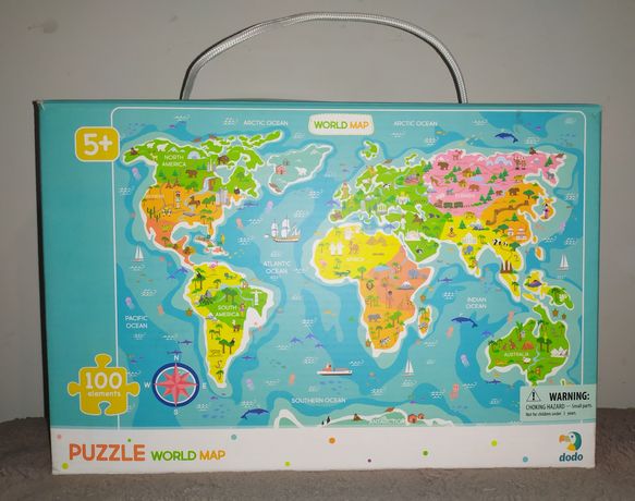 Puzzle Dodo Mapa Świata 100 elementów