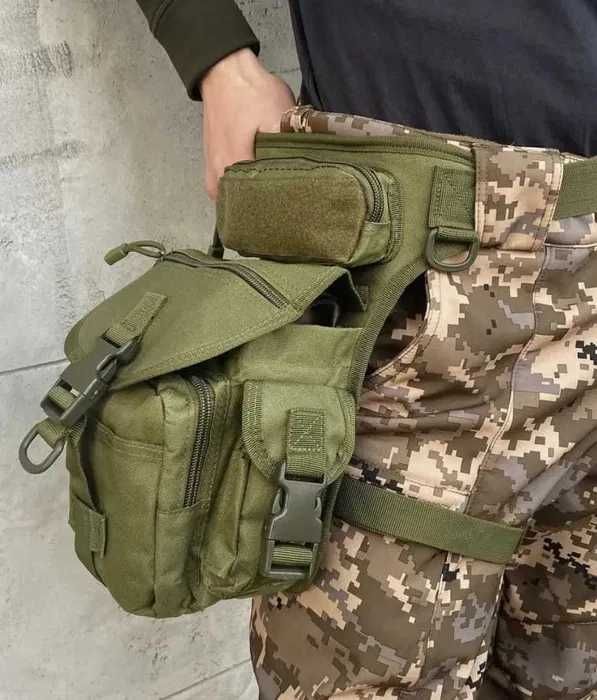 Військова сумка на ногу тактична набедренна сумка армійська на бедро