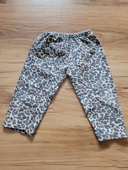 Legginsy dziewczęce panterka 80