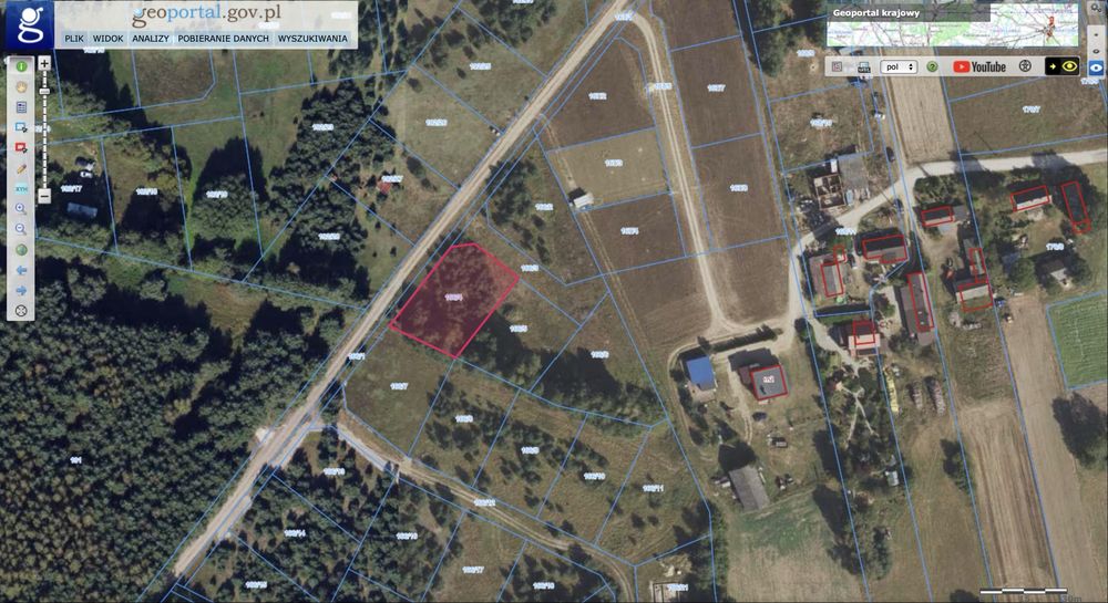 Działka w Strzyżewie Paczkowym - Łukaszewko 951m2 w otoczeniu lasów