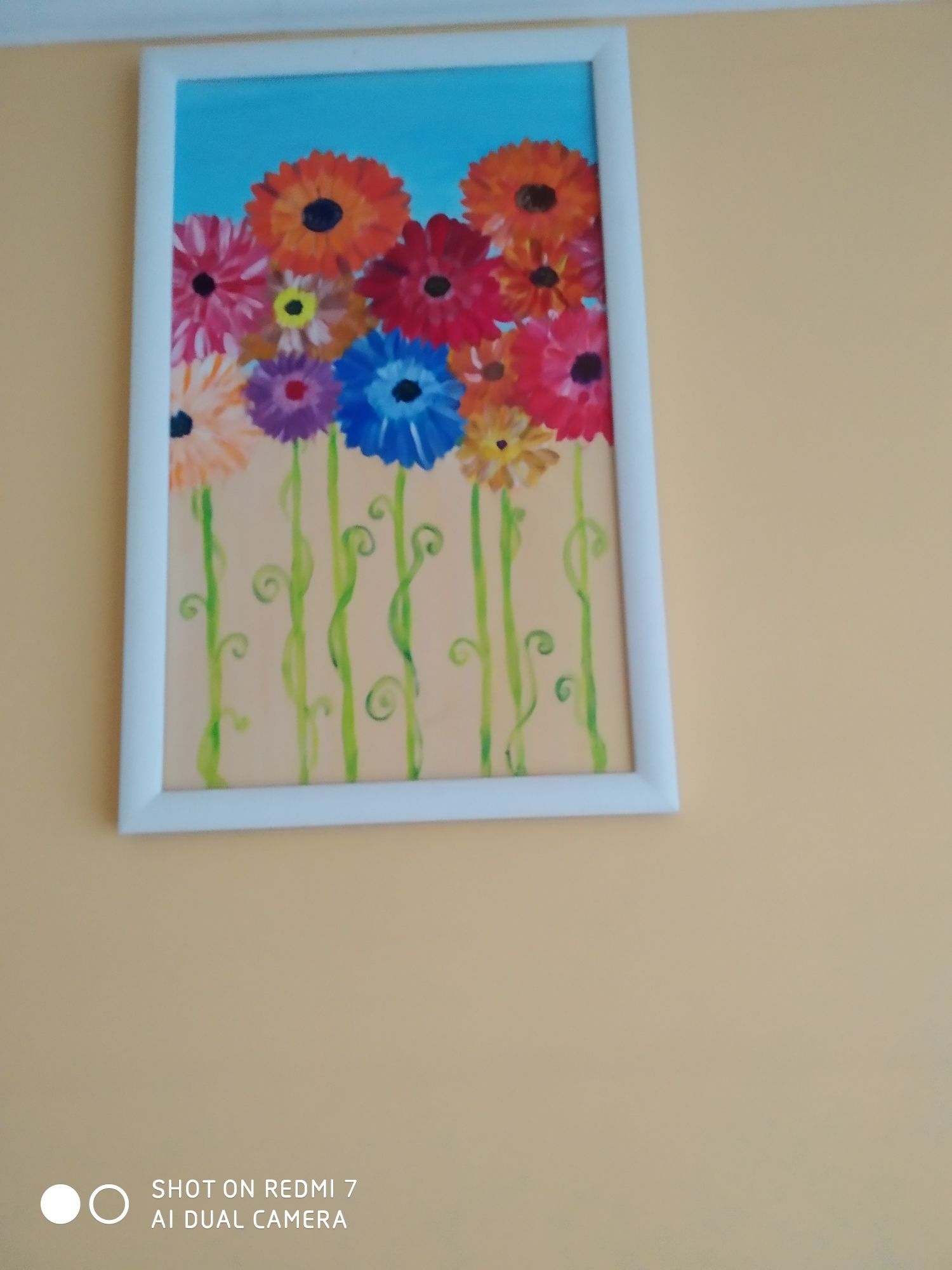 Картина квіти,мальована