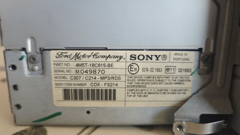 Radio Sony para Ford