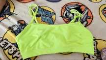 neonowy top, góra od stroju kąpielowego H&M
