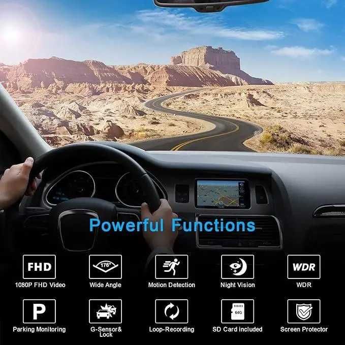 Видеорегистратор High Definition-Full HD Driving Recorder A7 176°FHD