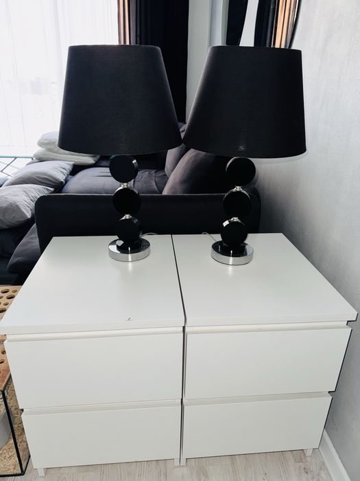 Szafka nocna malm ikea biała